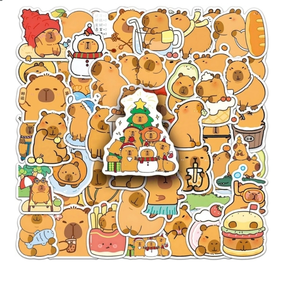 Capybara Stickers 10 Packs of 50